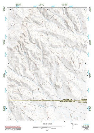 45105NE Page 45 Powderville Topo Preview 1