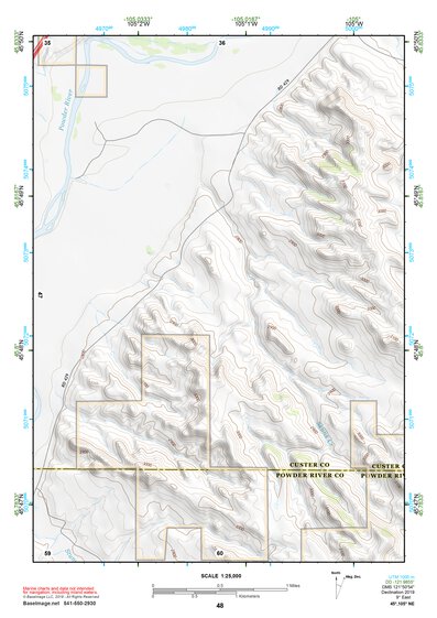 45105NE Page 48 Powderville Topo Preview 1