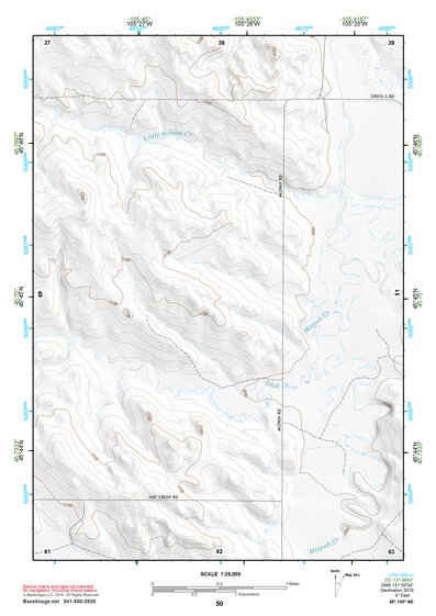 45105NE Page 50 Powderville Topo Preview 1