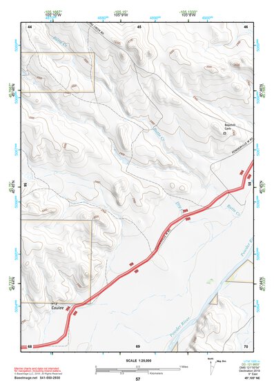45105NE Page 57 Powderville Topo Preview 1