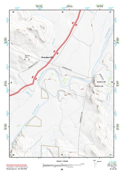 45105NE Page 58 Powderville Topo Preview 1