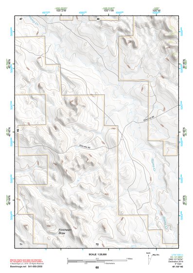45105NE Page 60 Powderville Topo Preview 1