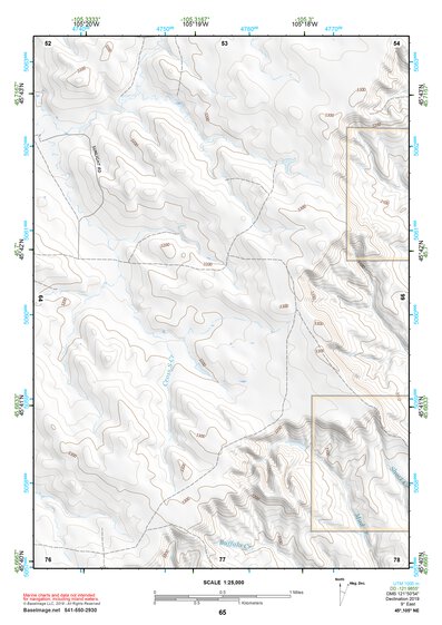 45105NE Page 65 Powderville Topo Preview 1