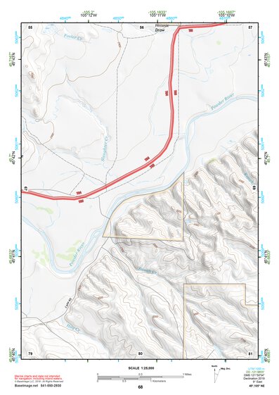 45105NE Page 68 Powderville Topo Preview 1