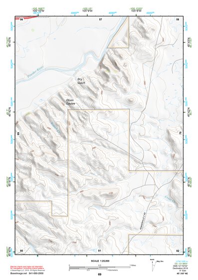45105NE Page 69 Powderville Topo Preview 1