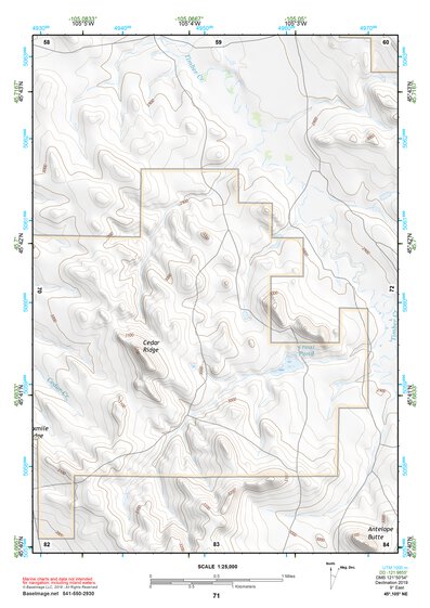 45105NE Page 71 Powderville Topo Preview 1