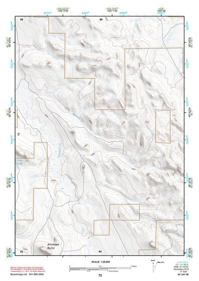 45105NE Page 72 Powderville Topo Preview 1