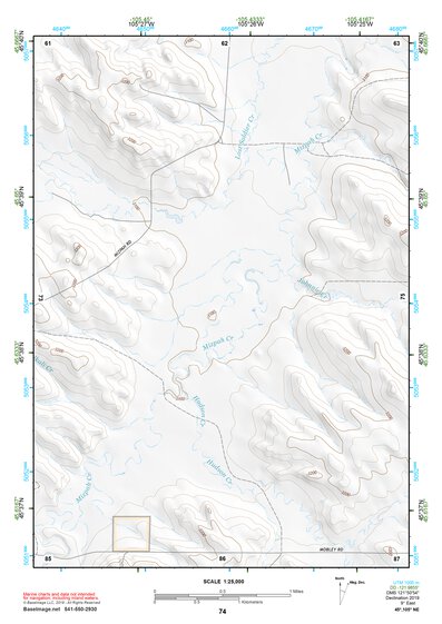 45105NE Page 74 Powderville Topo Preview 1