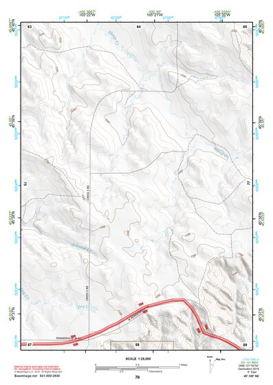 45105NE Page 76 Powderville Topo Preview 1