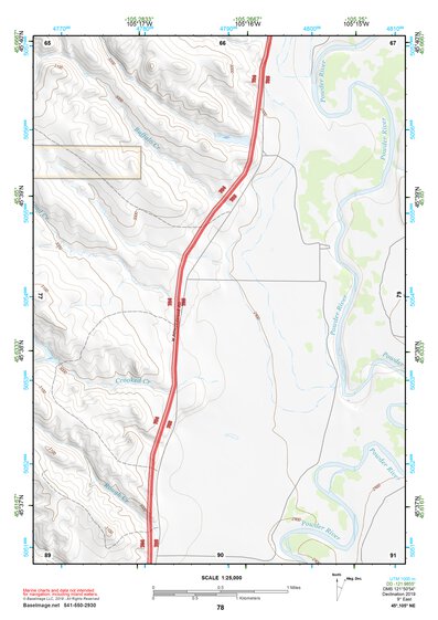 45105NE Page 78 Powderville Topo Preview 1