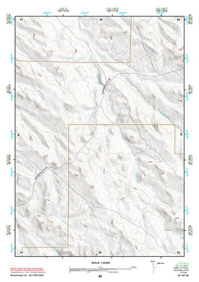 45105NE Page 80 Powderville Topo Preview 1