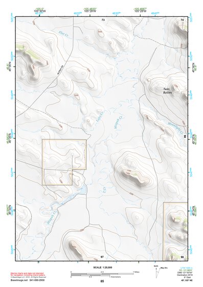45105NE Page 85 Powderville Topo Preview 1
