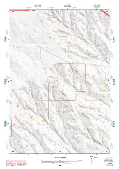 45105NE Page 88 Powderville Topo Preview 1