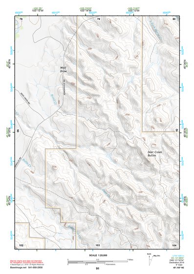 45105NE Page 91 Powderville Topo Preview 1