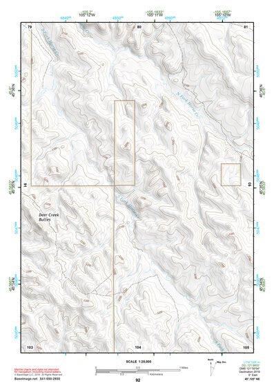 45105NE Page 92 Powderville Topo Preview 1