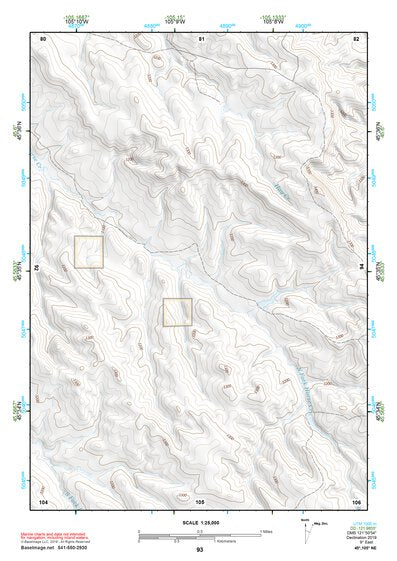 45105NE Page 93 Powderville Topo Preview 1