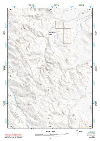 45105NE Page 94 Powderville Topo Preview 1