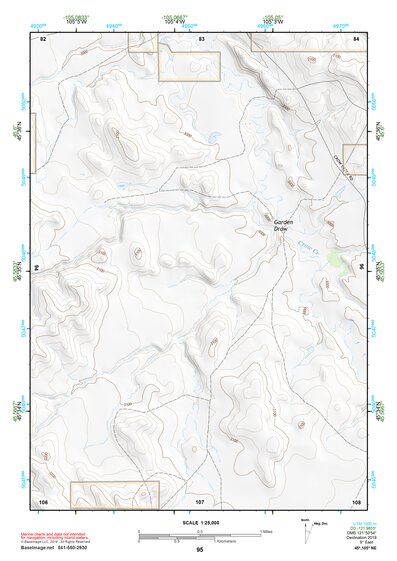 45105NE Page 95 Powderville Topo Preview 1