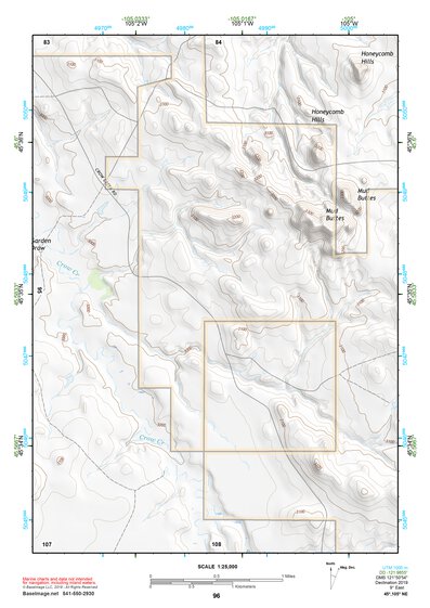 45105NE Page 96 Powderville Topo Preview 1
