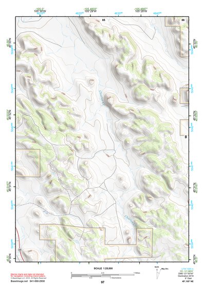 45105NE Page 97 Powderville Topo Preview 1