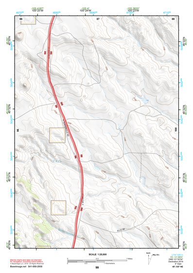 45105NE Page 99 Powderville Topo Preview 1