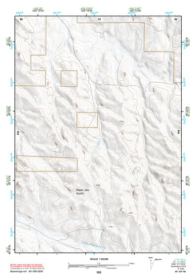 45105NE Page 103 Powderville Topo Preview 1