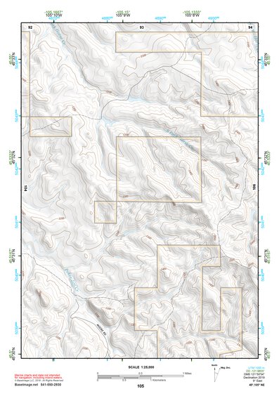 45105NE Page 105 Powderville Topo Preview 1