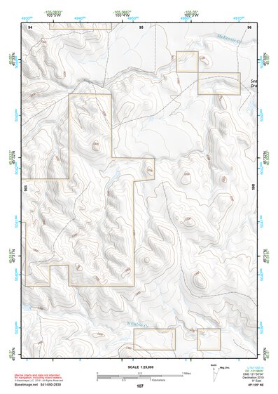 45105NE Page 107 Powderville Topo Preview 1