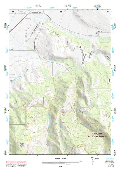 45111NE Page 104 Bozeman Topo Preview 1