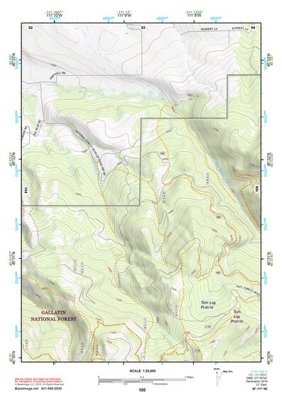 45111NE Page 105 Bozeman Topo Preview 1