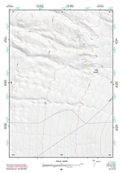 45112NE Page 90 Butte South Topo Preview 1
