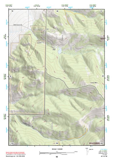 45112NE Page 92 Butte South Topo Preview 1