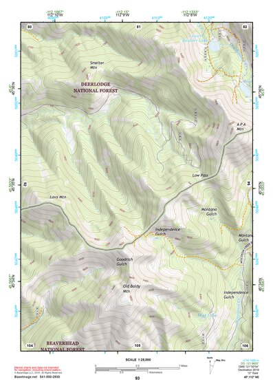 45112NE Page 93 Butte South Topo Preview 1