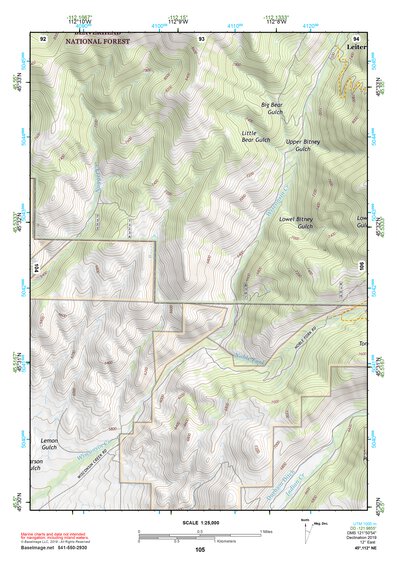 45112NE Page 105 Butte South Topo Preview 1