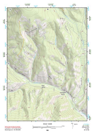 45114NE Page 108 Nez Perce Pass Topo Preview 1