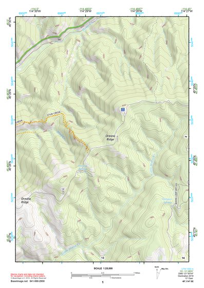 45114SE Page 1 Bighorn Crags Topo Preview 1