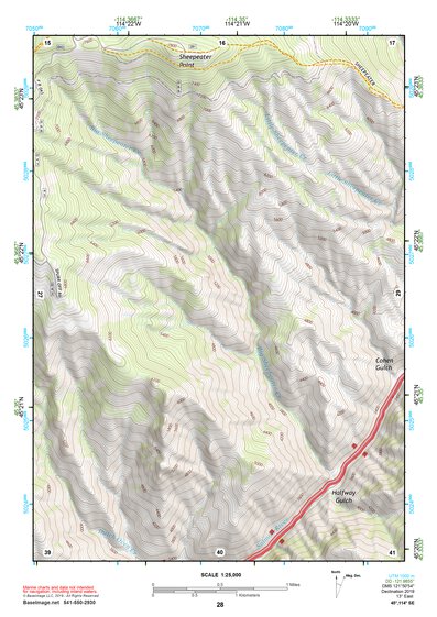 45114SE Page 28 Bighorn Crags Topo Preview 1