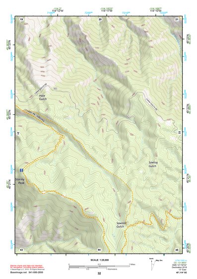 45114SE Page 32 Bighorn Crags Topo Preview 1