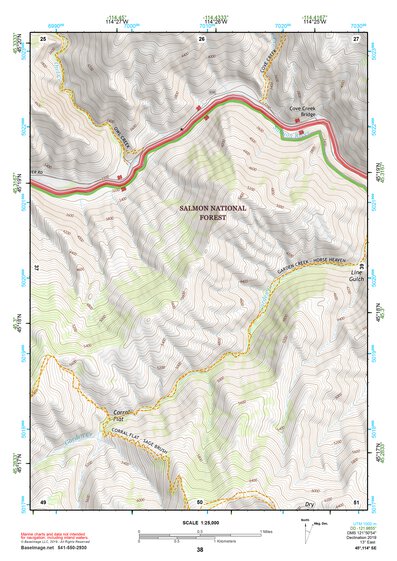 45114SE Page 38 Bighorn Crags Topo Preview 1