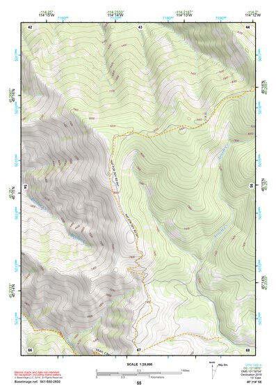 45114SE Page 55 Bighorn Crags Topo Preview 1
