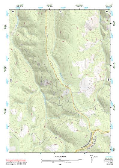 45114SE Page 105 Bighorn Crags Topo Preview 1