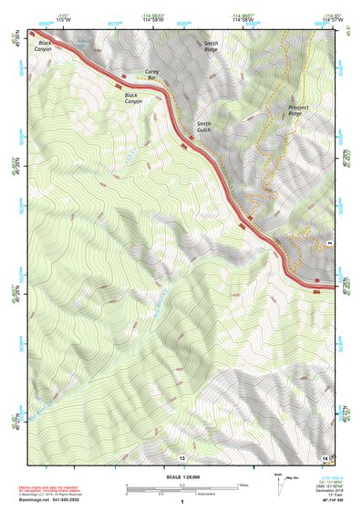 45114SW Page 1 Bighorn Crags Topo Preview 1