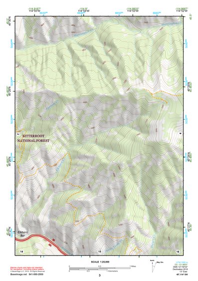 45114SW Page 3 Bighorn Crags Topo Preview 1
