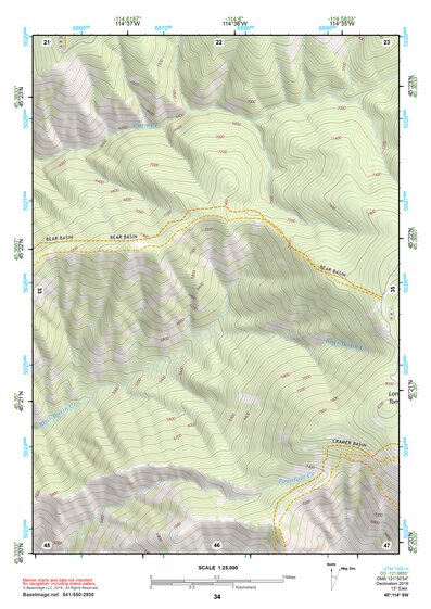 45114SW Page 34 Bighorn Crags Topo Preview 1