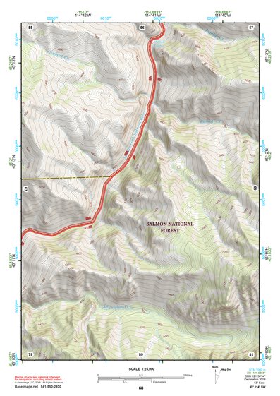 45114SW Page 68 Bighorn Crags Topo Preview 1
