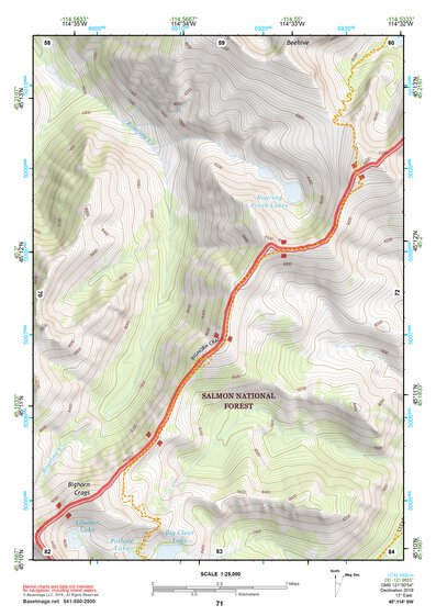 45114SW Page 71 Bighorn Crags Topo Preview 1