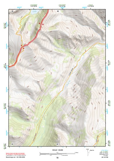 45114SW Page 72 Bighorn Crags Topo Preview 1