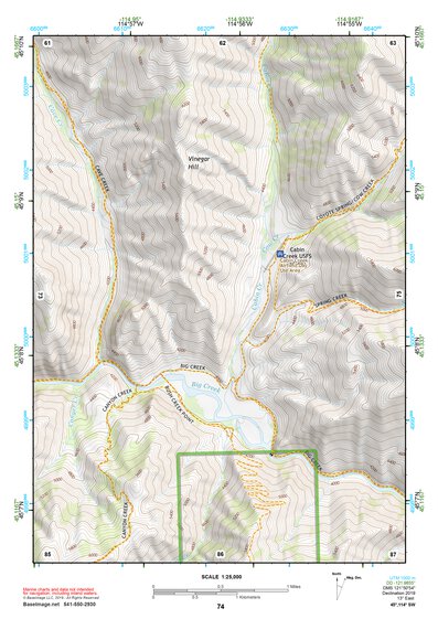 45114SW Page 74 Bighorn Crags Topo Preview 1