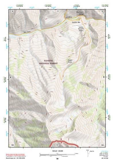45114SW Page 89 Bighorn Crags Topo Preview 1