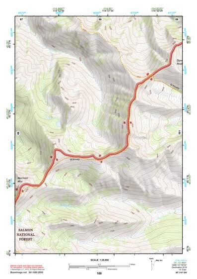 45114SW Page 100 Bighorn Crags Topo Preview 1